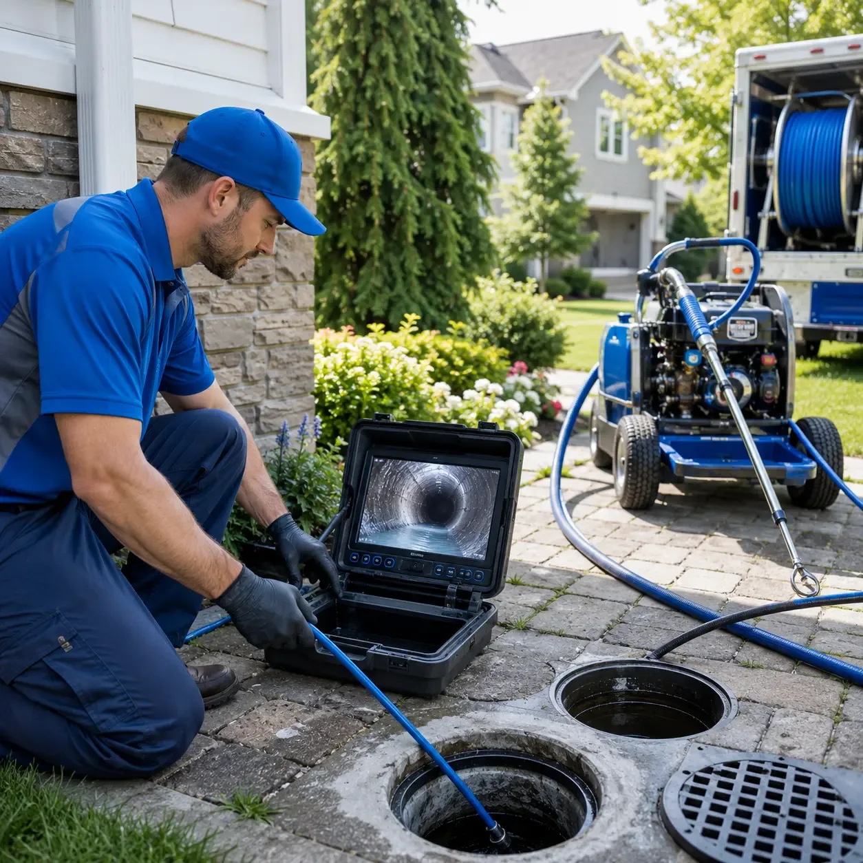 Outdoor drain cleaning professionals serving Industry, IL